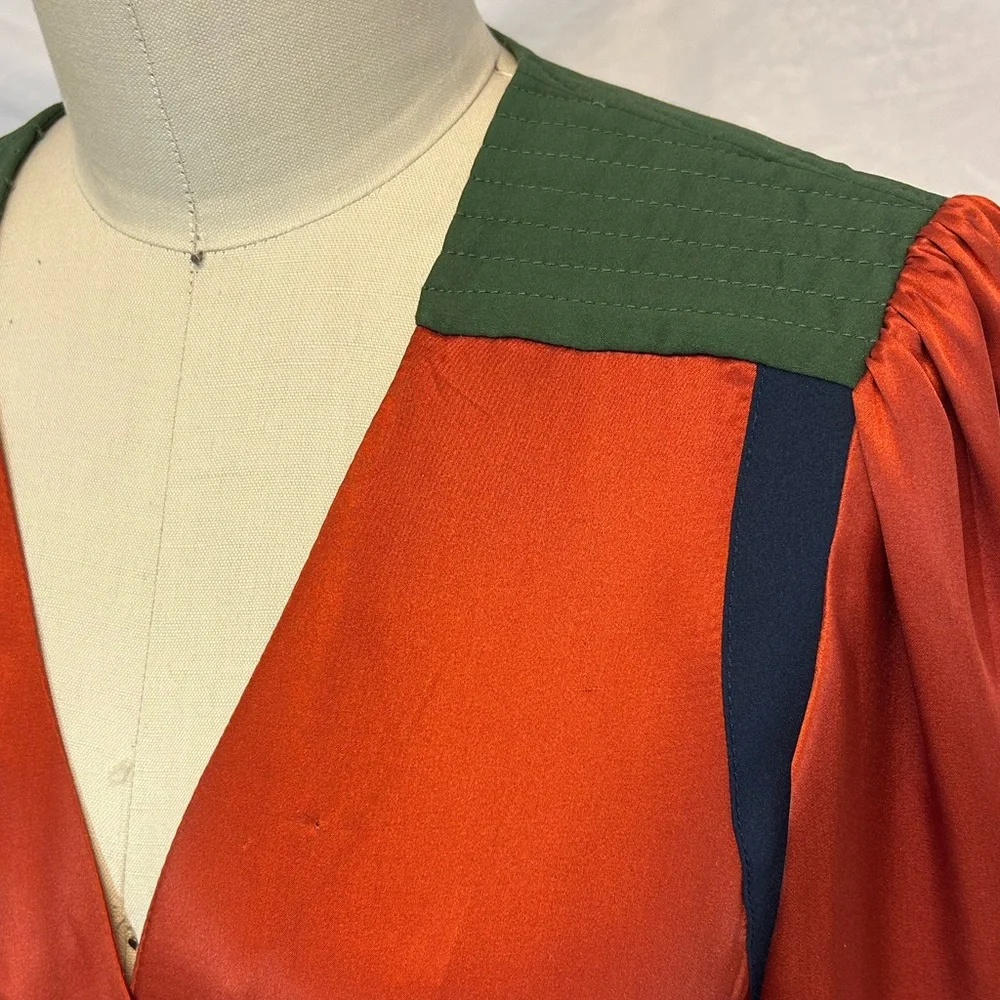 Tory Burch stunning Colorblock Wrap Dress